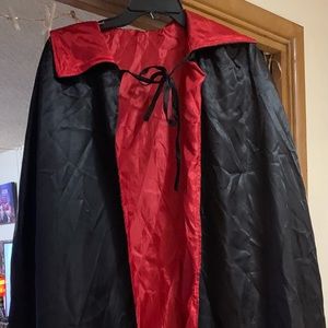 Black cape Count Draculalined with red satin material Either gender OS fits most